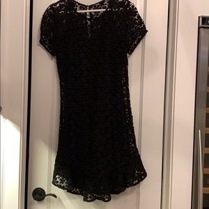 Joie black lace dress